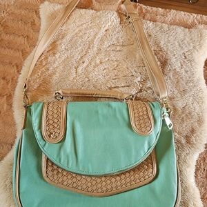 Steve Madden Mint And Tan Bag